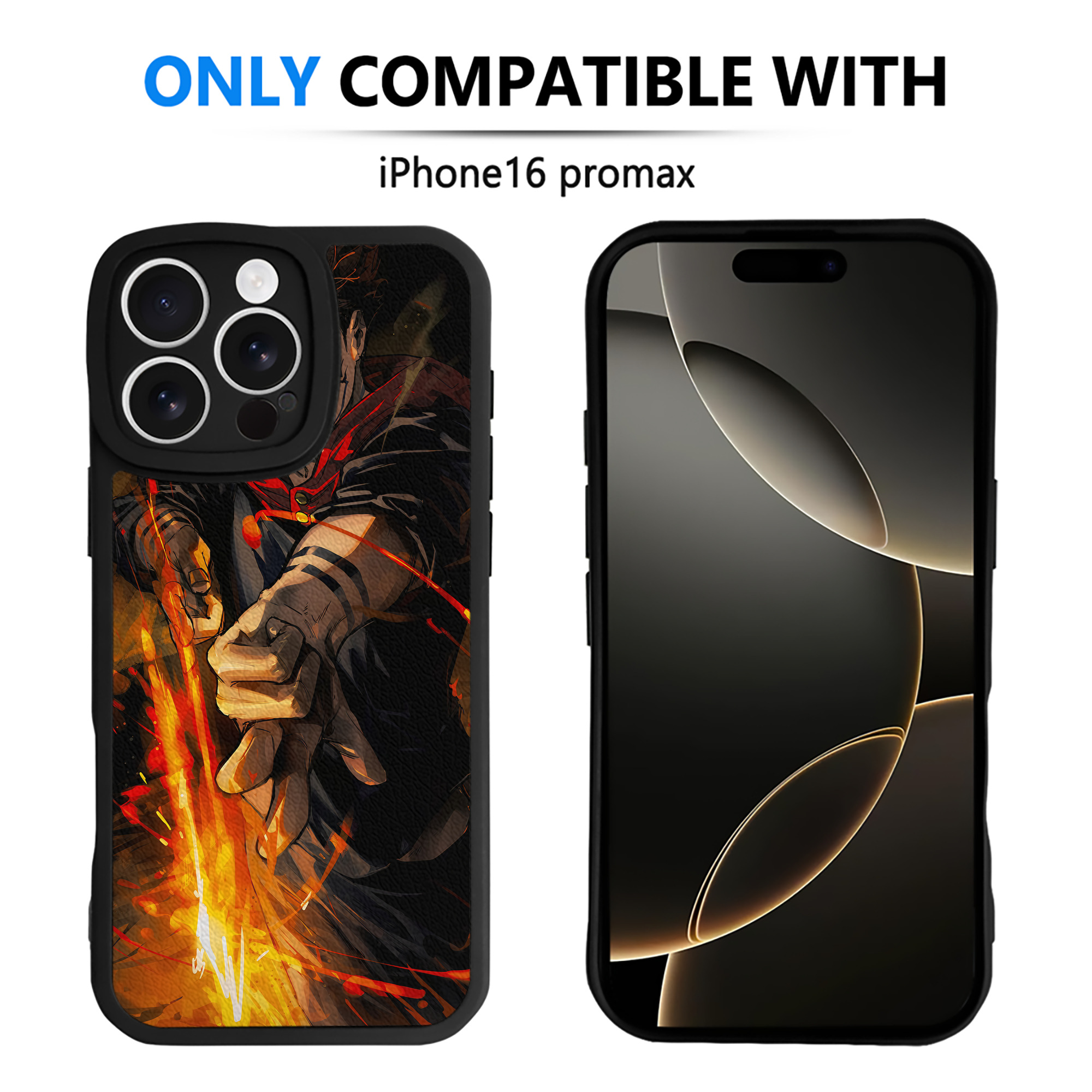 （画像用） 呪術廻戦 Jujutsu Kaisen 【iPhone 16シリーズ対応】シリコンスマホケース（レザー調） 材質：シリコン